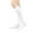 White, variant on Women's Solid Color Knee High Socks, Soft Breathable Calf Length Long Socks, Daily Casual and Uniform Cotton Blend Hosiery, Hot Pink, One Size