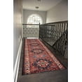 thumbnail image 1 of Custom Size Rug Runner Traditional Vintage Distressed Looks Medallion Design Hotel Quality Printed Cut To Size Oriental Red Runner Rug, We Customize Length by Feet Available Width 26", 31.5" or 35", 1 of 10