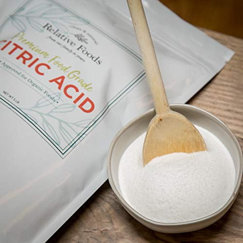 Relative Foods Citric Acid Powder Food Grade – 2 lb - Pure Citric Acid for Cooking, Canning, Bath Bombs & More - Non-GMO, Gluten-Free, No Additives - Resealable Bag