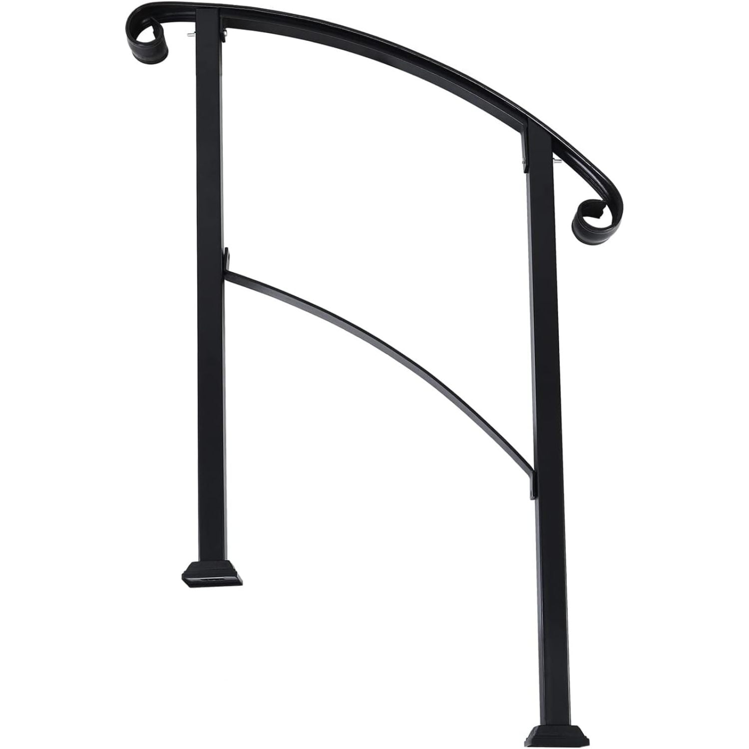 ZQRPCA Handrails for Outdoor Steps,3 Step Outdoor Stair Railing Fits 2