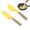 Yellow, variant on LELE LIFE 2 Pack Silicone Egg Spatula Flipper, Wide Head + Long Head, Rubber Omelette Spatula Turner Good Grip, Nonstick Heat Resistant for Pancake Pizza, Yellow