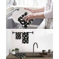 thumbnail image 5 of Cute Rabbits Kitchen Dish Towels for Drying Dishes Set of 3, Country Leaves Plants Cartoon Bunny Black Waffle Weave Microfiber Hand Tea Bathroom Towels Quick Dry & Absorbent Towel 15.7x23.6, 5 of 7