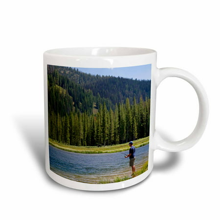 3dRose Fishing Bull Trout Lake, Boise NF, Idaho - US13 DFR1140 - David R. Frazier, Ceramic Mug,