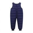thumbnail image 3 of SILVERCELL Baby Boys Girls Winter Down Snow Pants Overalls Snowsuit, 6M-4T Toddler Warm Lightweight Down Jumpsuit Zipper Snow Bib Pants, 3 of 3