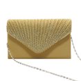 thumbnail image 2 of pitrice Women Envelope Bag Rectangular Hasp Rhinestone Stylish Fashionable Business Party Bridal Handbag Birthday Gift Gold, 2 of 9