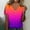 Orange summer tops 2023 women, variant on Dyegold Summer Tops for Women 2023 Trendy, Short Sleeve Summer Tops for Women 2023 Trendy Ombre Gradient Button Shirts Tee Casual Loose V-Neck Blouses ​Tunics