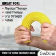 thumbnail image 3 of CanDo Twist-n' Bend Flexible Resistance Bars For Grip And Forearm Strengthening, Physical Therapy, Rehabilitation, Golf Training, Tennis Elbow, Injury Recovery, and Pain Relief, 3 of 6