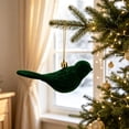 thumbnail image 2 of Leodye 1PCS Flocked Bird Shaped Christmas Hanging Ornaments, Delicate Lightweight Pendant for Xmas Tree Home Holiday Scene Decor -4.53IN, 2 of 6