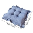 thumbnail image 3 of Leodye 1PCS Velvet Ruffled Square Chair Cushion , Soft Floor Seat Pad, for Home office and Outdoor Use -17.72*17.72IN, 3 of 6