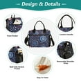 thumbnail image 3 of FORMRS Insulated Lunch Bag for Work School Unisex Large Capacity Cooler with Shoulder Strap, Blue Fireworks Pattern, 3 of 6