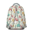 thumbnail image 3 of Mushroom Print Student Backpack for Campus, Organized Compartments for Laptop and School Supplies, Sturdy Construction, Excellent Gift for College Teens, 3 of 6