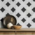 thumbnail image 3 of S4Sassy Self Adhesive Wallpaper, Square Tile Print Wallpaper, White Removable Diy Vinyl Tile Pattern Wall Covering, Textured Peel And Stick Contact Paper For Entryway, Kitchen Backsplash(25"X360"), 3 of 9
