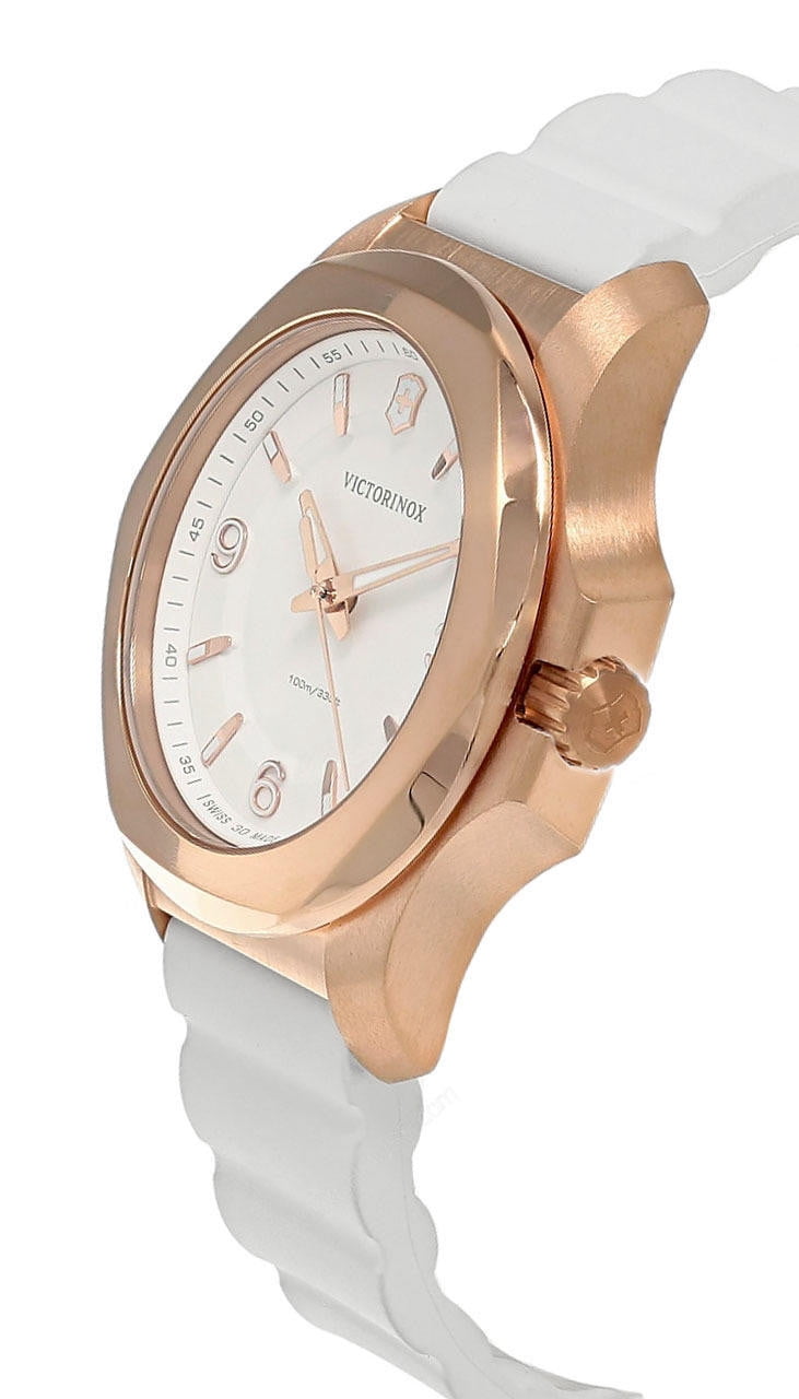 Victorinox Swiss Army I.N.O.X. V Quartz White Dial Rubber Strap Women's Watch 241954