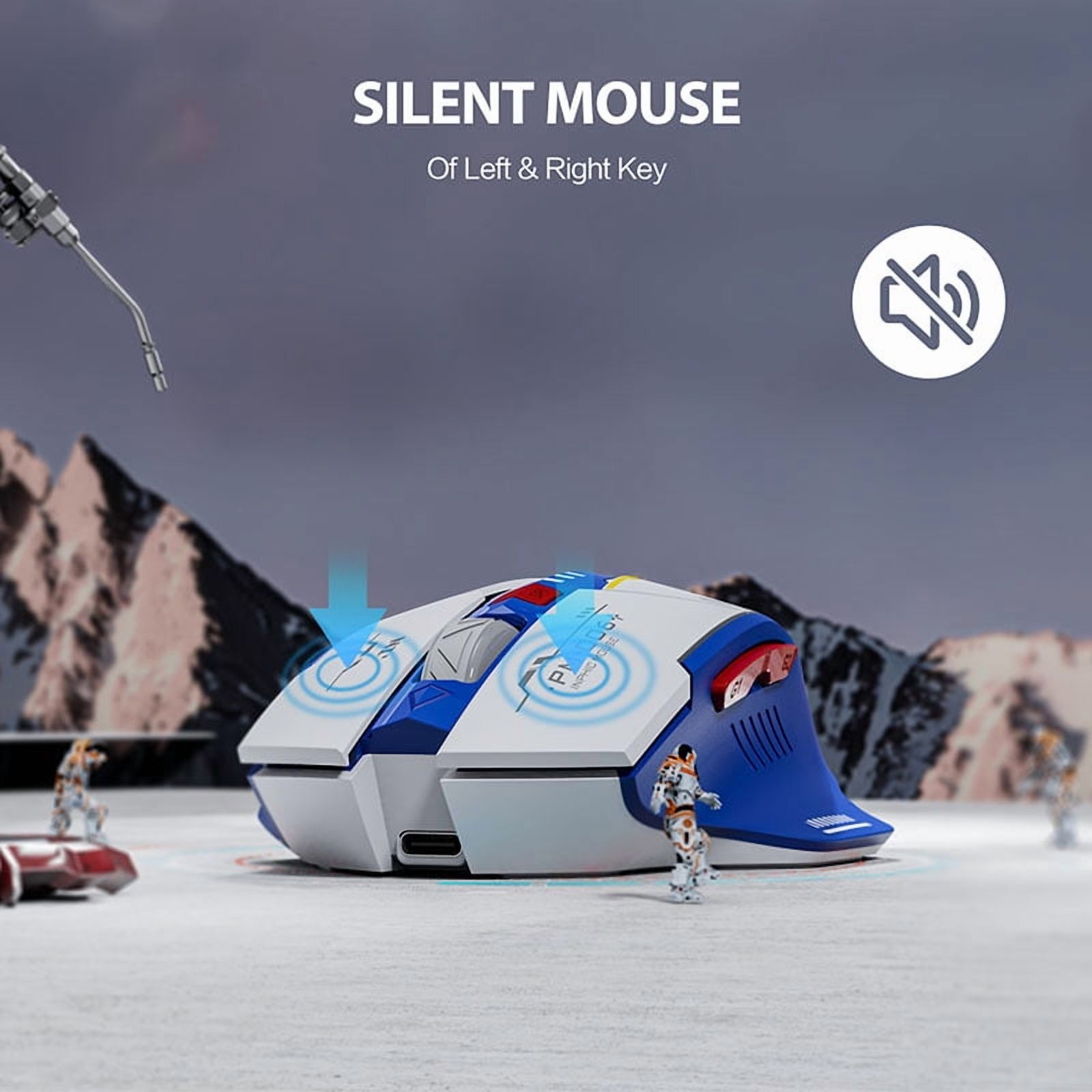 INPHIC F9 Wireless Mouse Rechargeable Silent Office Mouse Power Display Computer Notebook 2.4G Universal Portable Mecha Version
