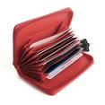 thumbnail image 4 of RFID Blocking Genuine Leather Women's Wallet Accordion Style Credit Card Holder Zip Around, 4 of 7