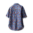 thumbnail image 6 of BLTIBY Men's Summer Beach Outfits 2 Piece Printed Short Sleeve Button Shirts and Drawstring Shorts Vacation Sets with Pockets Lightweight Blue 4 3XL, 6 of 9