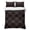 Brown, Bronze, Black, variant on Quilts Queen Size Bedding Set, Black Brown Checkered Lightweight Quilted Comforter, Modern Farmhouse Plaid Wooden Soft Reversible Bedspread Coverlet with Pillow Covers for All Season, 90" x 96"