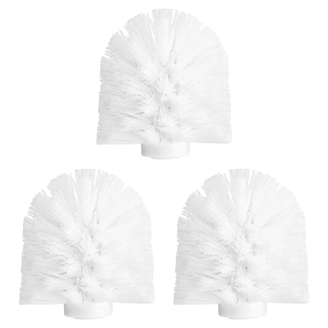 Cabezal de Repuesto para Cepillo de Inodoro Uxcell 3Pcs 12mm, Cabezal de Cepillo Redondo para Limpieza de Inodoro Blanco