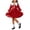 Red, variant on Girls Princess Sweater Dresses Long Sleeve Fall Winter Cute Ruffle Knitted Dress Elegant School Party Outfits Pink, Size 3 Y