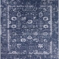thumbnail image 1 of Ahgly Company Indoor Square Mid-Century Modern Blue Oriental Area Rugs, 3' Square, 1 of 6