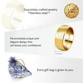 thumbnail image 7 of Uloveido Muslim Allah Engraved Shahada Stainless Steel Titanium 8mm Wide Band Ring Islam Arabic God Ring Size 8 Y543, 7 of 7