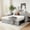 Gray 3AAE, variant on Bed Frame Twin Size Upholstered daybed with Pop Up Trundle, Pink,Platform Bed Frame