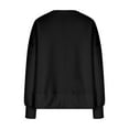 thumbnail image 6 of Pxxlle Oversized Sweatshirts for Women Trendy Side Slit Round Neck Pullover Tops Fall Long Sleeve Sweatshirts with Thumb Hole Black M, 6 of 7