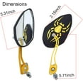 thumbnail image 2 of AUR Handlebar Rear View Mirrors For Mountain Road Bike, 2pcs bike rear view mirrors with Wide Angle Mirror, Adjustable Rotatable Handlebar for Mountain Bike, Bicycle Rearview Mirror, 2 of 13