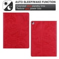 thumbnail image 2 of Dteck iPad mini Case, Embossed Butterfly PU Leather Flip Case with Card Holder, Auto Wake Sleep Cover for iPad mini 5 4 3 2 1 7.9 inch, Red, 2 of 6