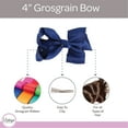 thumbnail image 3 of 4 Inch Grosgrain Hair Bow for Girls (Set of 4) (Navy), 3 of 5