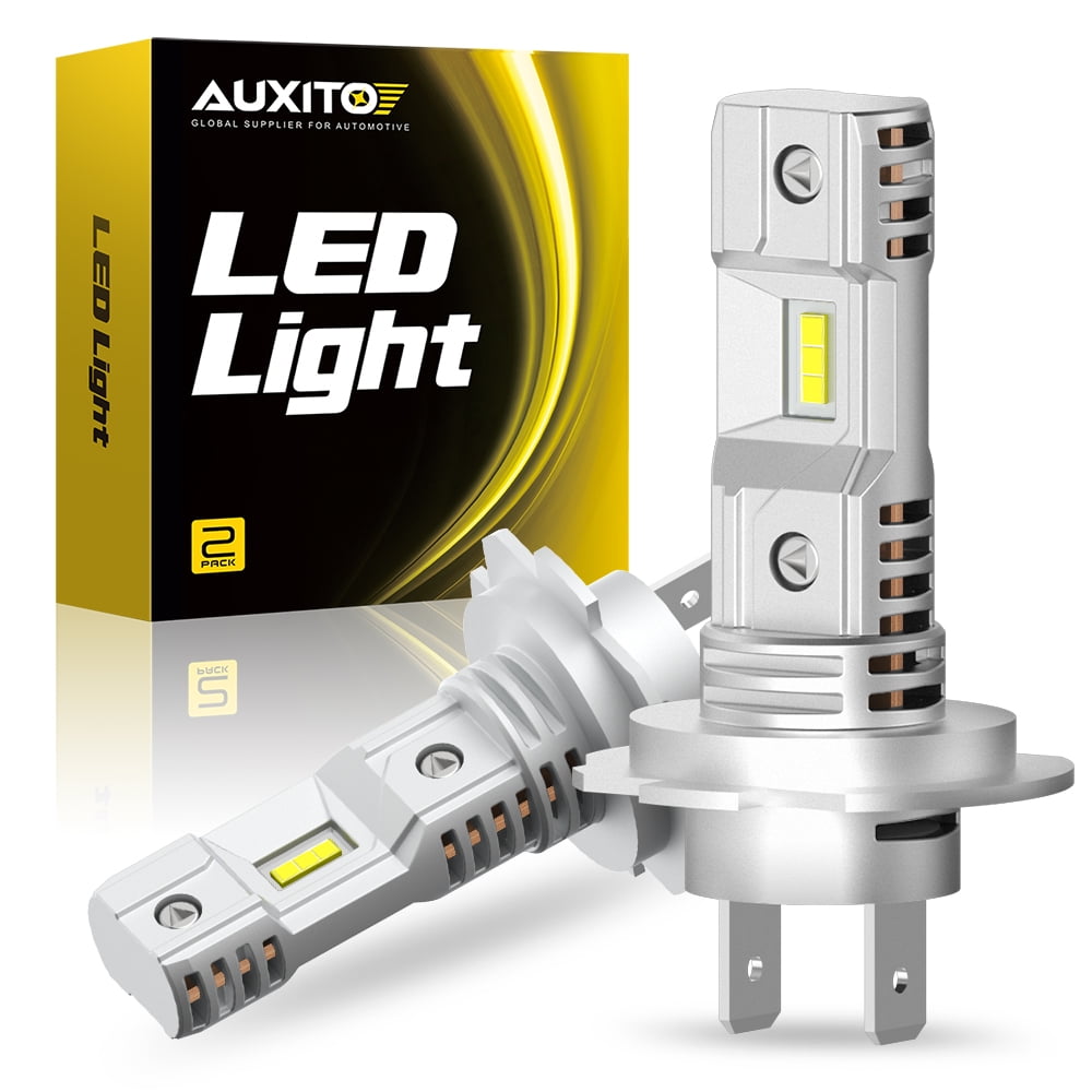 Auxito Mini Size H7 LED Headlight Bulbs, 8000LM 6500K White Bright CSP