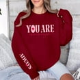 thumbnail image 4 of Women's Sweatshirts 2025 You Are Enough Sweatshirt Mental Health Sweatshirts Casual Pullover Tops Sweatshirt for Women, 4 of 5