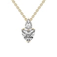 thumbnail image 1 of Lab Diamond Dangling Pendant Necklace For Women | 5 Carat IGI Certified Heart Shape | Paloma Two Stone Dangling Lab Diamond Pendant In 14K Yellow Gold | FG-VS1-VS2 Quality | Friendly Diamonds, 1 of 6