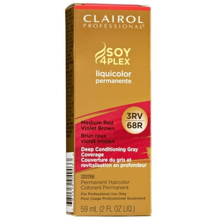 Clairol Soy4plex Liquicolor Permanent Hair Color - 3RV/68R Medium Red Violet Brown