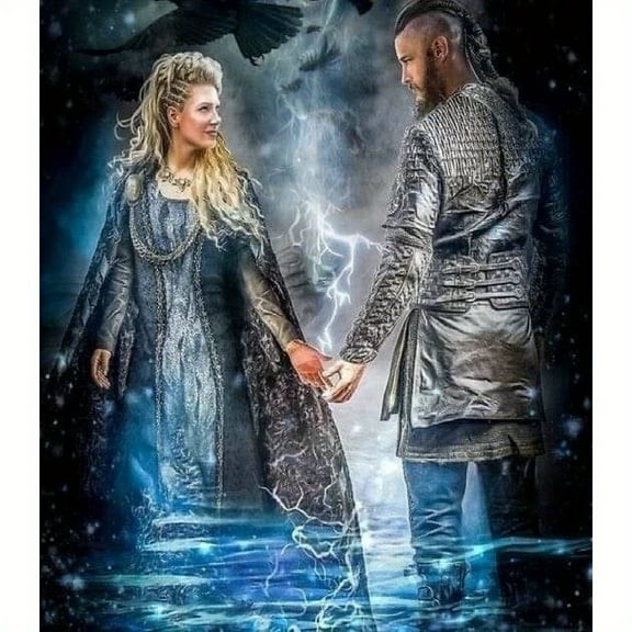 Diamond Painting Kits for Adults Viking Couple Full Drill DIY Diamond Art for Adults Beginners Picture Art Crystal Painting for Home Wall Decor