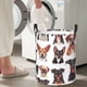 thumbnail image 5 of Fotbe Happy Dog Faces Collage Cesto de Ropa con Asas, Cesto Impermeable de Gran Capacidad, Bolsa de Lavado para Dormitorio, Cesto de Ropa con Ruedas y Asas-Small, 5 of 6