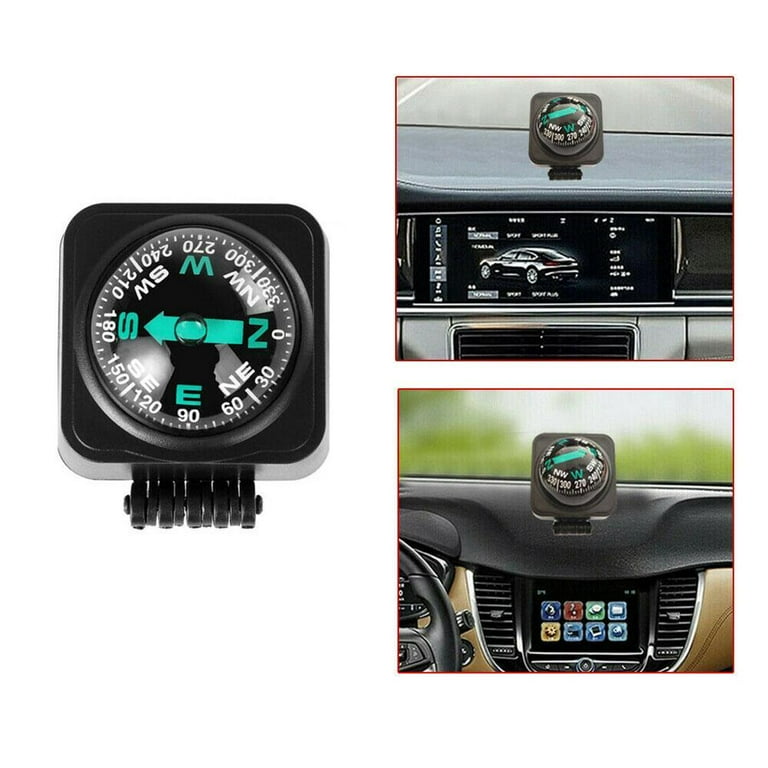 Car Compass Car Guide Ball Compass Mini Compass Compact Dash Stand Compass Night Vision for Travel Outdoor Survival, Men's, Size: 56