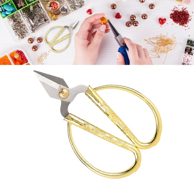 Scissors, Large Golden Handle Jewelry Making Tool Office , Jewelry Maker For Jewelry Repair Worker