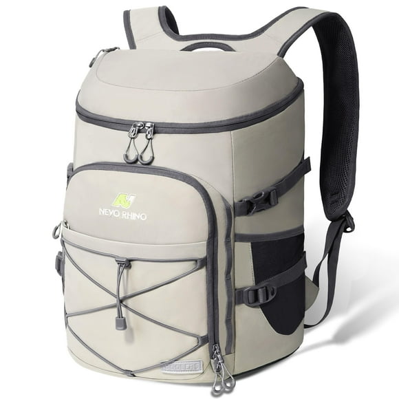 Mochila Nevera Nevo Rhino para 36 Latas Impermeable Gris Claro