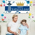 thumbnail image 3 of AURIGATE Large, Happy Fathers Day Banner - 71x36 Inch, Fathers Day Decorations Fathers Day Backdrop for Party Blue Happy Father's Day Decorations Fathers Day Party Decoration Happy Fathers Day Sign, 3 of 3