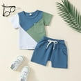 thumbnail image 3 of Gerichy Baby Toddler Boys Shorts CLothes Set, 0 6 12 18 24 Months 2T 3T Short Sleeve Cartoon Letter Print T-shirt with Elastic Waist Shorts Summer Outfit Sports Two Piece Set For Kids, 3 of 6