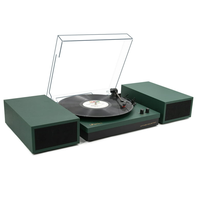 LP&No.1 Bluetooth Vinyl Record Player with External Speakers, 3