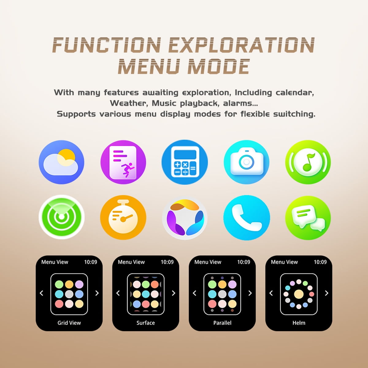 Findtime Military Smart Watch for Men (Answer/Make Calls), 2.02" HD Fitness Smart Watch for Android and iOS, 5ATM Waterproof Smartwatch