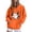 B-Orange, variant on QINGFSAP Womens Spooky Halloween Hoodie Drawstring Long Sleeve Pullover Top Kangaroo Pocket Gothic Ghost Print Loose