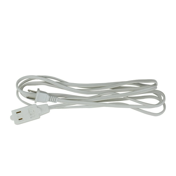 9' White Outdoor Power Extension Cord with 3Outlets and Safety Locks
