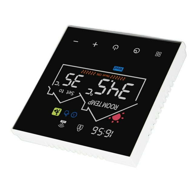 Thermostat Numérique Intelligent Contrôleur de Température Programmable Thermostat à Écran Tactile Contrôleur de Température Numérique pour Chaudière à Chauffage Hydronique