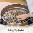 thumbnail image 2 of Soil Sifter Garden Compost Dirt Sifter Screen Stainless Steel Sieve Set Stackable Sifting Pan, 5 Sieve Mesh Filter Sizes & 1 Bonsai Gardening Shovels, 2 of 5