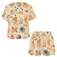 thumbnail image 3 of Cartoon Cake Print Women'S Pajamas Set Summer Sleepwear Sets 2 Piece Lounge Set, 3 of 7
