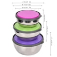 thumbnail image 4 of Tebru Food Storage Bowl,3Pcs Stainless Steel Seal Bowl with Lid Food Storage Box Container Kitchen Tool, Food Storage Box, 4 of 8