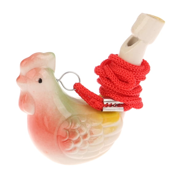 1pc Random Coloured Drawing Water Bird Whistle Ceramic Water Bird Whistle Musical Instrument Cute Outdoor Team Sports Whistle